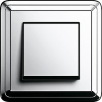 Gira Выключатель 1-клавишный, Хром, серия Classix