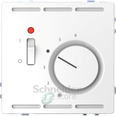 D-Life Терморегулятор в сборе, с выключателем 230 В~, белый лотос