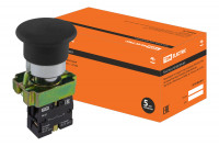 Кнопка BС21 "Грибок" без подсветки черный 1з TDM Electric, SQ0704-0042