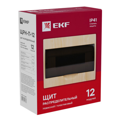 ЩРН-П-12 светлое дерево IP41 PROXIMA EKF, pb40-n-12-light