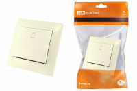Кнопка звонковая 6А сл. кость "Лама" TDM Electric, SQ1815-0108 Кнопка звонковая 6А сл. кость "Лама" TDM Electric, SQ1815-0108