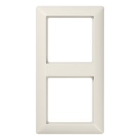 Рамка для вертикальной и горизонтальной установки, 2 поста; дюропласт; слоновая кость; AS500, AS582