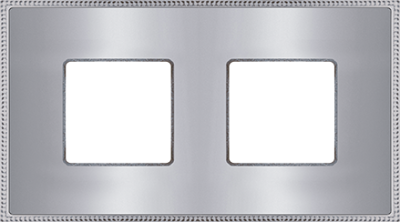 FD01432CBCB Fede Belle Epoque Metal Рамка 2-ная, Bright Chrome+Bright Chrome