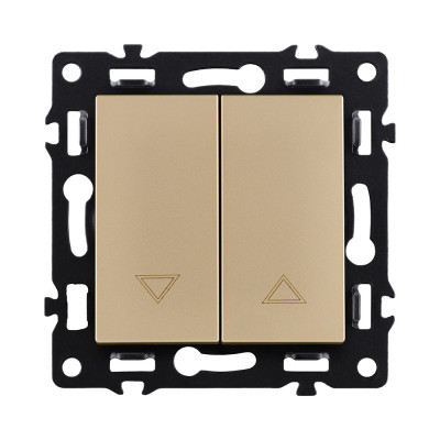 Механизм управления жалюзи 2-клавишный, золотой Kollinger Asthetik AS-013GD