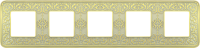 FD01375OP Fede Emporio Рамка 5-ная, Gold White Patina