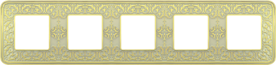 FD01375OP Fede Emporio Рамка 5-ная, Gold White Patina