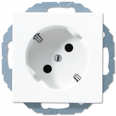 Штепсельная розетка SCHUKO 16A 250V~ ; угол наклона 45 °; белый, A520-45KIWW