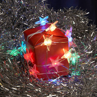 Гирлянда линейная Звездочки USB 20LED мульти, IP 20, 1.8м, CL571, Feron 41646