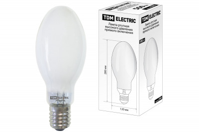 Лампа ртутная высокого давления прямого включения ДРВ 500 Вт Е40 TDM Electric, SQ0325-0021