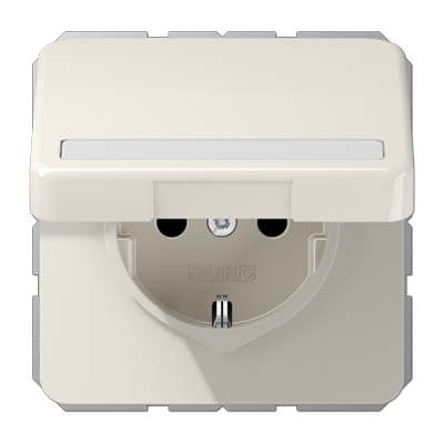 Штепсельная розетка SCHUKO 16A 250V~ с полем для надписи и защитой от влажности; слоновая кость, CD1520BFNAKL