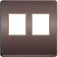 FD04318GR-A Fede Fede Плата монтажная Multimedia для 2-х разъёмов, Graphite/беж.