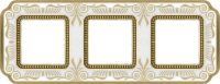 FD01363OPEN Fede Firenze Smalto Italiano Рамка 3-ная, Pearl White