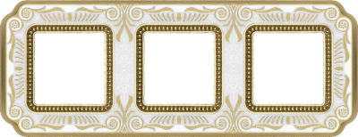 FD01363OPEN Fede Firenze Smalto Italiano Рамка 3-ная, Pearl White