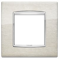 20642.C91 - Vimar Накладка классика для 2 модуля нержавеющая сталь натуральная зашкуреная