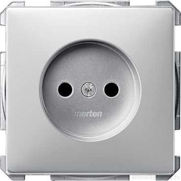 SD Розетка со шторк. 2К 16А 250В~, алюм.