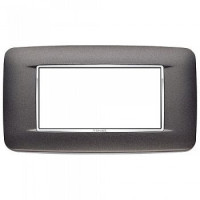 20684.C15 - Vimar Накладка с закруглениями для 4 модулей антрацит матовый