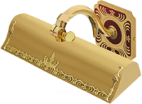 FD1023LEDROEN Fede Подсветка картин из латуни "Light Medium Shade" SIENA со встроенным светодиодом, Ruby Red