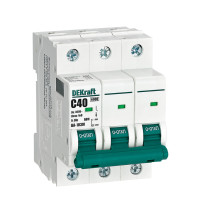 DEKraft Авт. выкл. без теплозащиты 3P 40А х-ка C 6кА ВА-103M