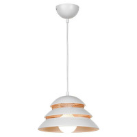 LUSSOLE BEIJING Подвесной светильник, цвет основания - белый, плафон - металл (цвет - белый), 1x40W E27, LSP-8130