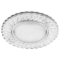 Светильник встраиваемый со светодиодной подсветкой 20LED*2835 SMD 4000K, 15W GX53, без лампы, прозрачный, хром, CD4021 с драйвером в комплекте, Feron 29474