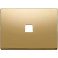 Vimar Накладка плоская, 3 модуля на 1 кнопку, Flat, золото, 22683.1.82