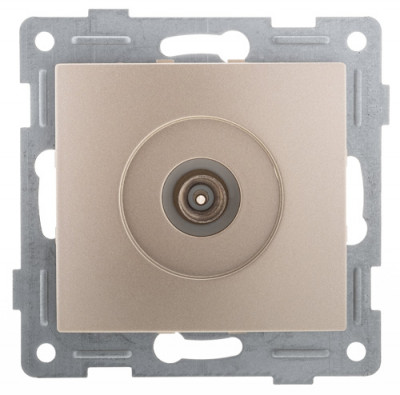 GUSI Bravo МЕХАНИЗМ антенной розетки, одинарной, скрытая установка. Цвет : шампань., С10А1-027