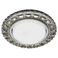 Светильник потолочный встраиваемый со светодиодной подсветкой  20LED*2835 SMD 6400K, 15W GX53, без лампы, серый, хром CD4045 с драйвером в комплекте, Feron 41411