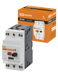 Пускатель ПРК80-1,6 In=1,6A Ir=1-1,6A Ue 660В TDM Electric, SQ0212-0016