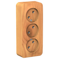 BLANCA О/У РОЗЕТКА 3-ая без заземления без штор. ИЗОЛ.ПЛ., 16А, 250В, ЯСЕНЬ BLANCA О/У РОЗЕТКА 3-ая без заземления без штор. ИЗОЛ.ПЛ., 16А, 250В, ЯСЕНЬ