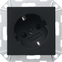 0418005 Gira Розетка с з/к  споворот на 30° с затвором (shutter) и символом