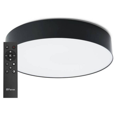 Светильник светодиодный управляемый с пультом 165W, Max. 9900Lm, 3000К-6500K, AL6200 “Simple matte”, Feron 48068