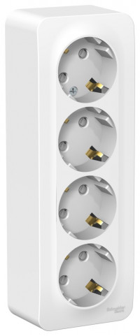 BLANCA О/У РОЗЕТКА 4-я с заземл. со шторками изолирующая пластина,16А, 250В, БЕЛЫЙ BLANCA О/У РОЗЕТКА 4-я с заземл. со шторками изолирующая пластина,16А, 250В, БЕЛЫЙ