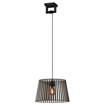 390002 Подвесной потолочный светильник (люстра) BOGOTA, 1x40W, E27, H1500, ?380, сталь, черный