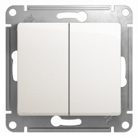 Glossa Переключатель 2-клав. сх.6, 10 А 250 В~, перламутр Glossa Переключатель 2-клав. сх.6, 10 А 250 В~, перламутр