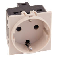 Розетка 220V с/з со шторками, винтовой зажим 16A (Песочный матовый) Meiton, AM4141 Розетка 220V с/з со шторками, винтовой зажим 16A (Песочный матовый) Meiton, AM4141