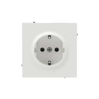 DKC KANT Розетка силовая, 2P+E, без з/ш, белый песок, 7010033