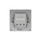 DKC KANT Розетка силовая, 2P+E, без з/ш, белый песок, 7010033