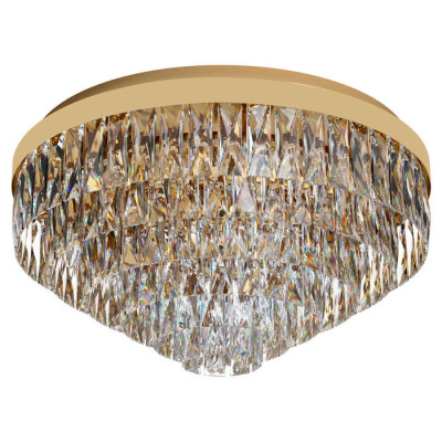 39458 Потолочный светильник VALPARAISO, 11х40W(E14), ?580, H305, сталь, золото/хрусталь, прозрачный