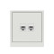 DKC KANT Компьютерная розетка RJ-45 без шторки, кат.6А двойная, белый песок, 7010674