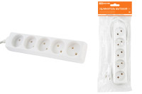 Удлинитель бытовой  У5  5 гнезд, 5метров, без заземления, ПВС 2х0,75мм2  10А/250В TDM Electric, SQ1303-0222