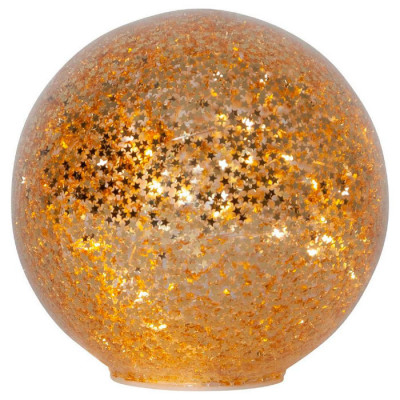 458-97 Светильник STAR FALL, 15X0,03W (LED), 3V, 15х14 см, стекло, пластик ,золотой,  2x АА (не в ко