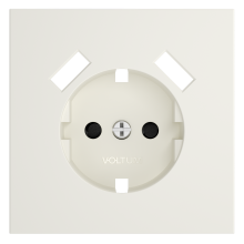 Накладка для розетки с заземлением и защитными шторками, с USB A+A, S70 (хлопок), VLS000913