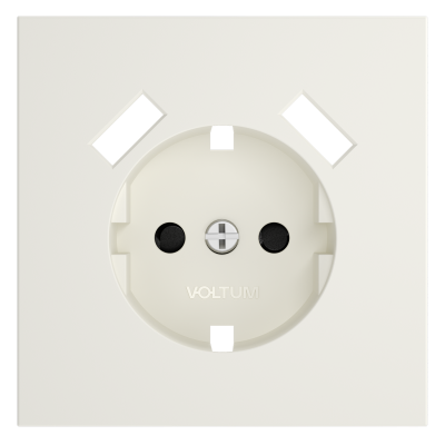 Накладка для розетки с заземлением и защитными шторками, с USB A+A, S70 (хлопок), VLS000913