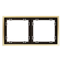 Рамка металлическая на 2 поста, S70 Metal (латунь), VLSM120209