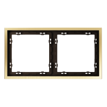 Рамка металлическая на 2 поста, S70 Metal (латунь), VLSM120209
