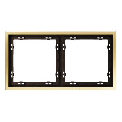 Рамка металлическая на 2 поста, S70 Metal (латунь), VLSM120209