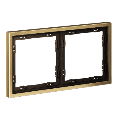 Рамка металлическая на 2 поста, S70 Metal (латунь), VLSM120209