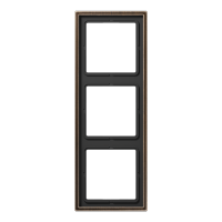 Рамка для вертикальной и горизонтальной установки, 3 поста; металл; латунь antik; Messing, ME2983AT Рамка для вертикальной и горизонтальной установки, 3 поста; металл; латунь antik; Messing, ME2983AT