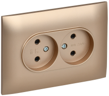 SKANDY Роз. 2-я без з/к с з/ш 10А сб. SK-R09Sa песоч. IEK, SK-R23-10-K98-F