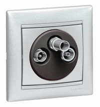 Legrand Розетка TV-FM-SAT - Legrand Valena - оконечная - алюминий, 770136 Legrand Розетка TV-FM-SAT - Legrand Valena - оконечная - алюминий, 770136